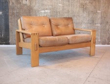 Asko Bonanza Eiche 2-Sitzer Sofa Vintage 60er Mid-Century 2-Seater Sofa