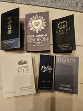 (6 ) Men's High End Perfume Fragrance Sample Vials- New in card