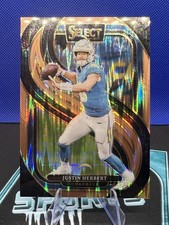 2024 Panini Select Justin Herbert /299 Copper Prizm Shock Chargers FREE SHIPPING