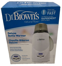 Dr. Brown  s Deluxe Bottle Warmer Electric Steam Baby Bottle Heater LCD White