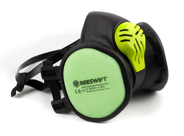 Beeswift Ffa2p3 Maintenance Free Half Mask Black/Green