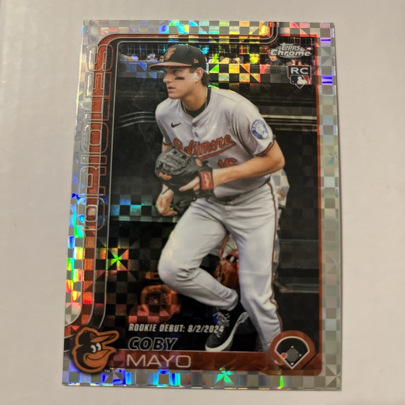 COBY MAYO RC  X-FRACTOR ROOKIE DEBUT 2025 TOPPS CHROME #USC94 ORIOLES ⚾️ 🔥