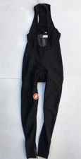 Men's Castelli THERMAL Bib Cycling Pants Leggings with Ankle Zips Padded LARGE