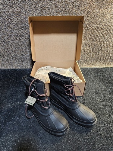Kamik NK0363S Banff Men's Winter Boots, Black, US 13, Lace-Up Closure