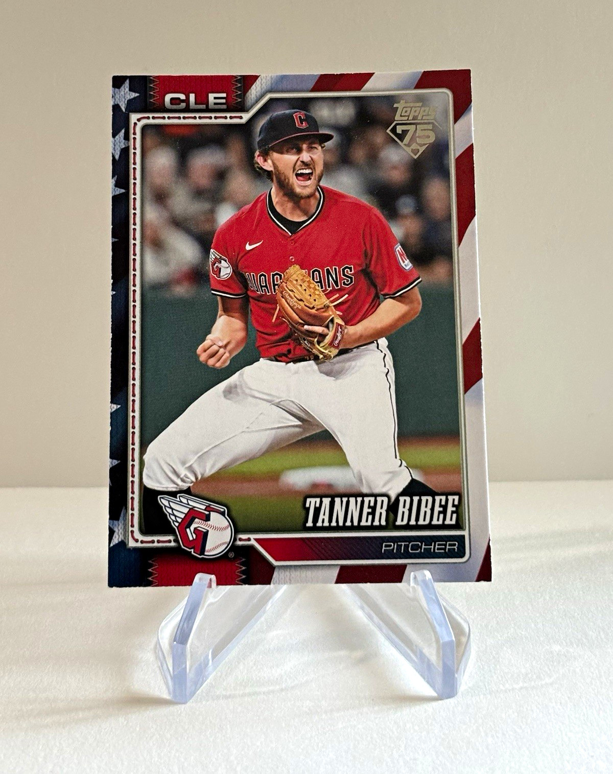 2026 Topps Series 2 Tanner Bibee #618 Independence Day Parallel 76/76