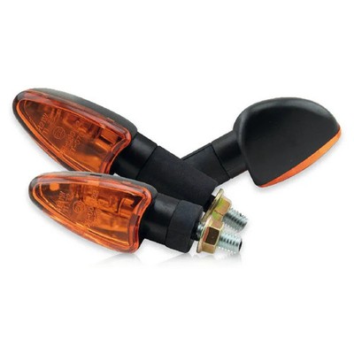 Mini-Blinker Arrow schwarz gelb kurz M8 12V 21W Halo E-geprüft