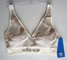 Adidas 4A4H13-450 Women's Sz Small Nude Camo Modern Flex Bralette