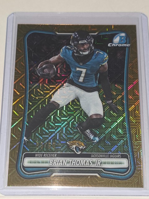 Topps 2026 Bowman Football Brian Thomas Jr. Jaguars Gold Mojo #33/50 Card BCV-50