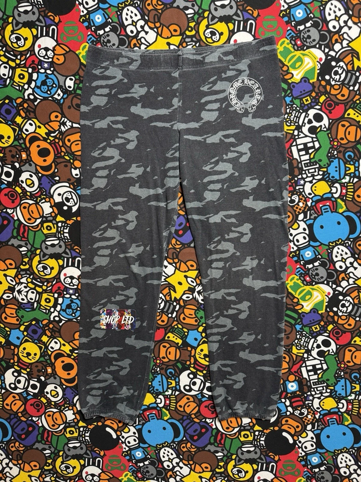 Chrome Hearts Black Camo Horseshoe Logo Sweatpants
