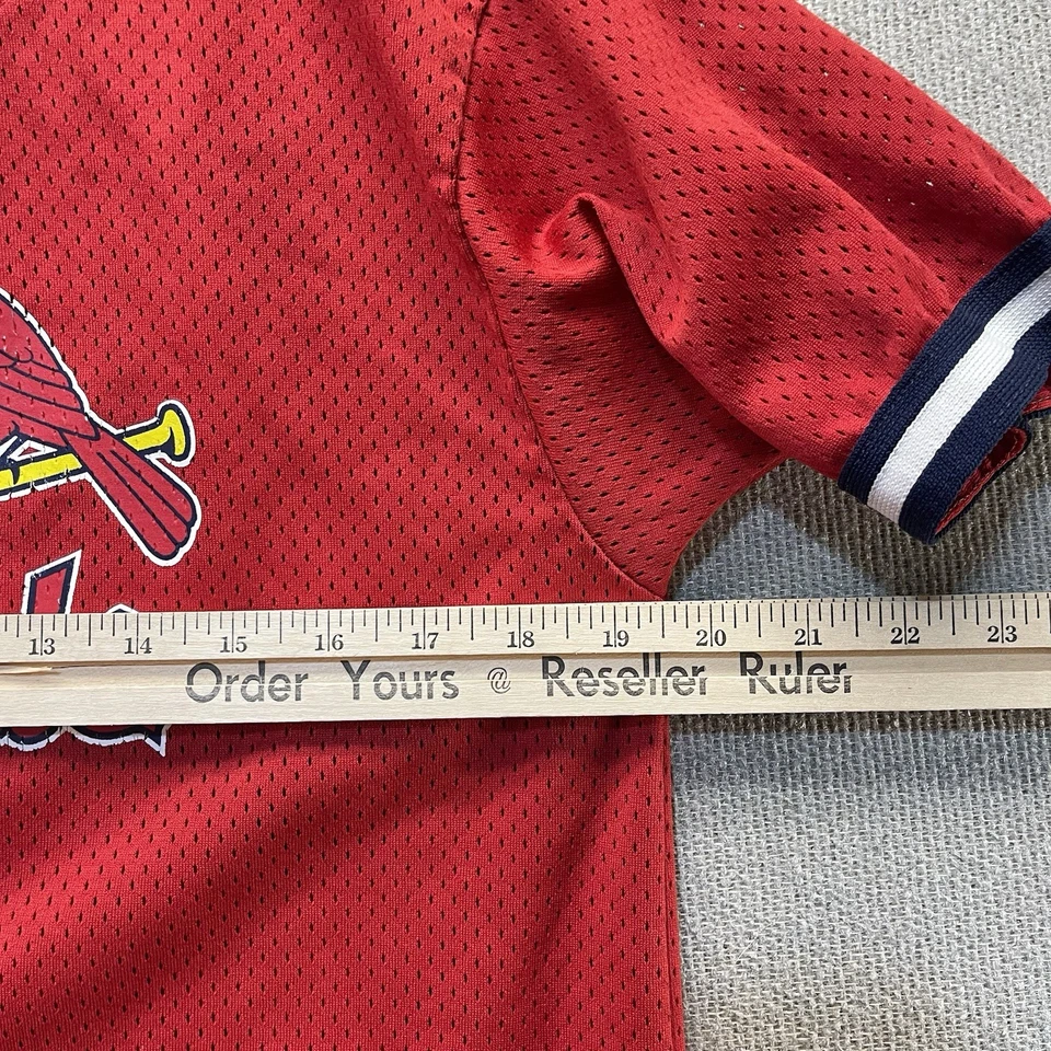 复古圣路易斯红雀队 Mark Mcgwire Majestic MLB 成人中号棒球服 — 第 3/4 张图片