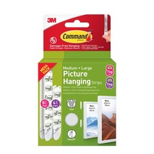 Command Medium & Large Picture Hanging Strips Pack of 8x Large 4x Medium