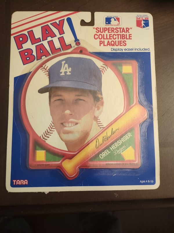 Orel Hershiser Play Ball! Superstar Collectible Plaque Los Angeles Dodgers