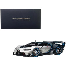 Bugatti Vision Gran Turismo, Silver & Blue Carbon, By AUTOart, 1/18, New Sealed
