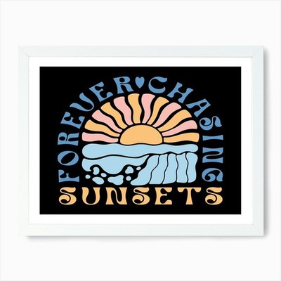 Forever Chasing Sunsets 2 Art Print Framed Wall Art Poster Canvas Print Picture
