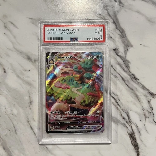 Snorlax 142/202 Pokemon Card - Swsh VMAX Ultra Rare - PSA 9