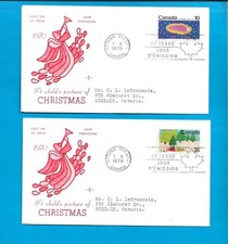 CANADA - TWO 1970 CHRISTMAS FDC S - N771