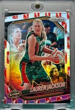 LAUREN JACKSON RARE LOGO HOLO REFRACTOR PRIZM INVESTMENT CARD WNBA STORM MINT