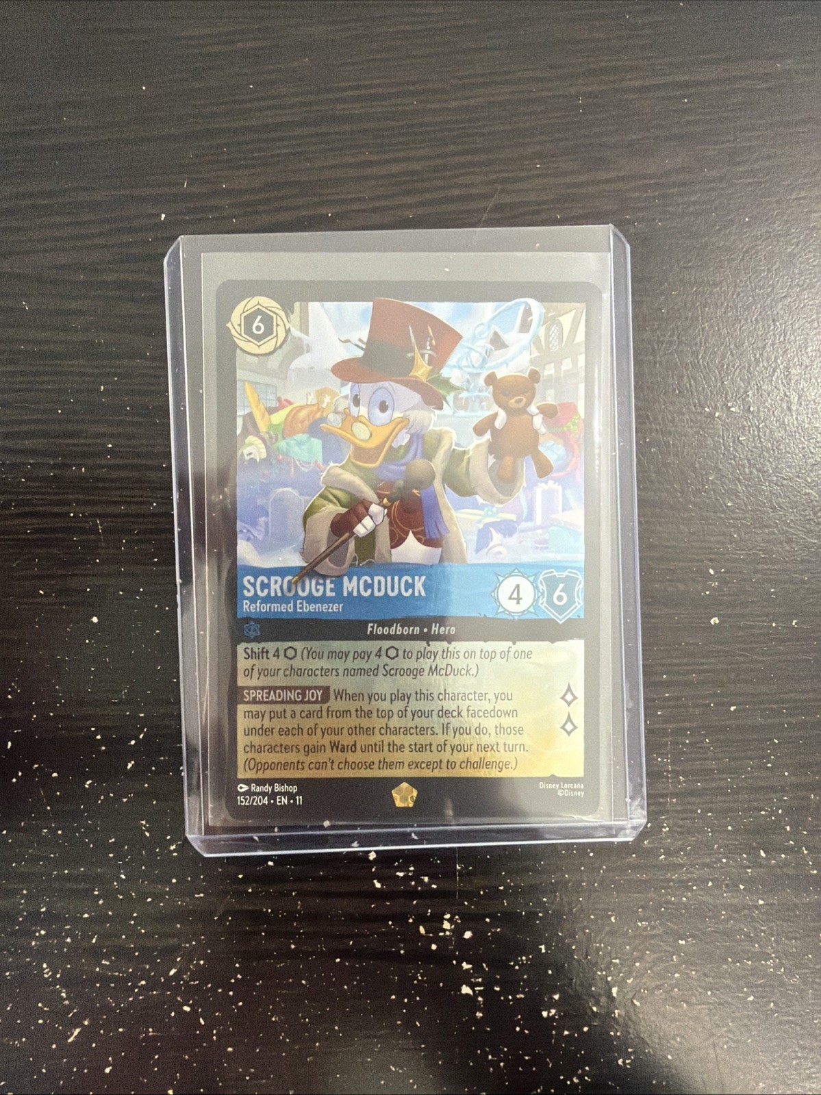 Lorcana Foil Scrooge McDuck - Reformed Ebenezer Winterspell 152/204 Legendary NM