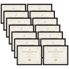 8.5 x 11 Picture Frame Set of 14, Certificate Frames 8.5 by 11, Black Photo F...