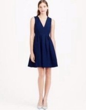 J. Crew NEW Pleated Sleeveless Kami Classic Faille Dress - Size 2