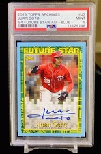 Juan Soto /25 Auto 1;32,000 Odds 2019 Topps Future Star PSA 9 1994 Throwback