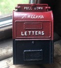 Vintage Cast Iron Bank U.S Mail Letter Drop Box Collectible Clad Unique Piggy — photo 1