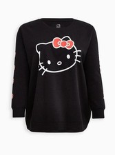 HELLO KITTY BLACK PULLOVER SWEATSHIRT
