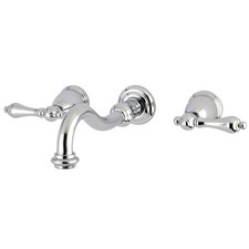 Kingston Brass KS3121AL Vintage 2-Handle Wall Mount Bathroom Faucet Polished