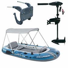 Schlauchboot Set Excursion 4 mit Motor Paddel...