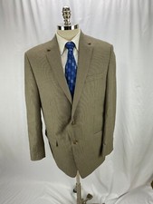 Chaps Men's Beige Houndstooth Blazer Jacket 44L