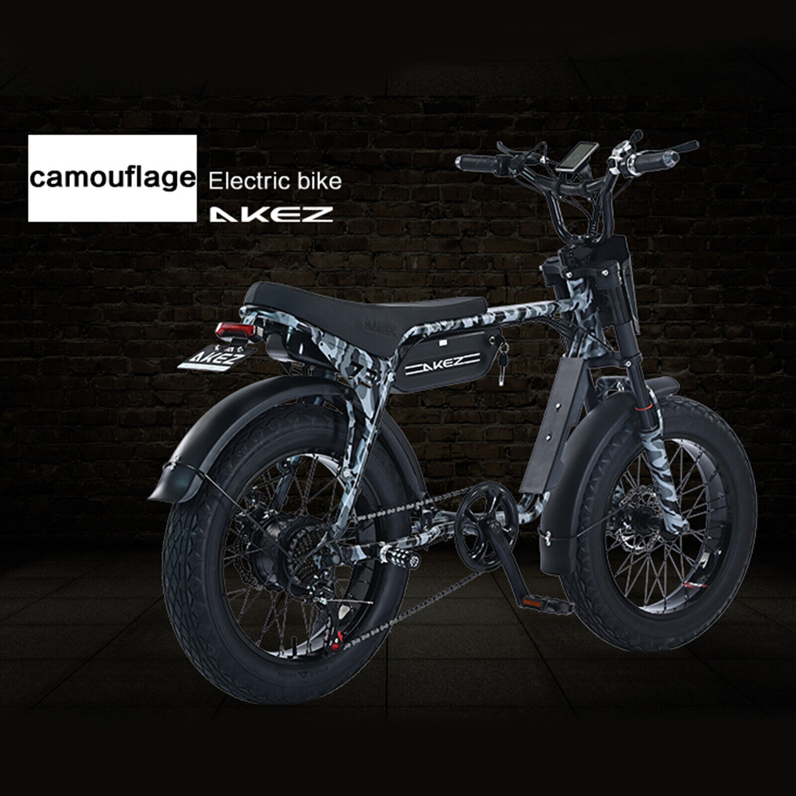 750W Electric Bicycle for Adult 48V 13AH Commuter E-bike 20in Fat Tire 45KM/HL7X