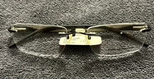 Naturally Rimless NR 345 Designer Eyeglasses Frame, 56-18-140. Gun NWT $102