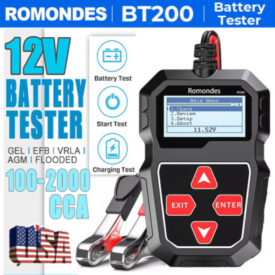 Car 12V Battery Test Battery Diagnostic Analyzer Load Cranking Charging Test USA