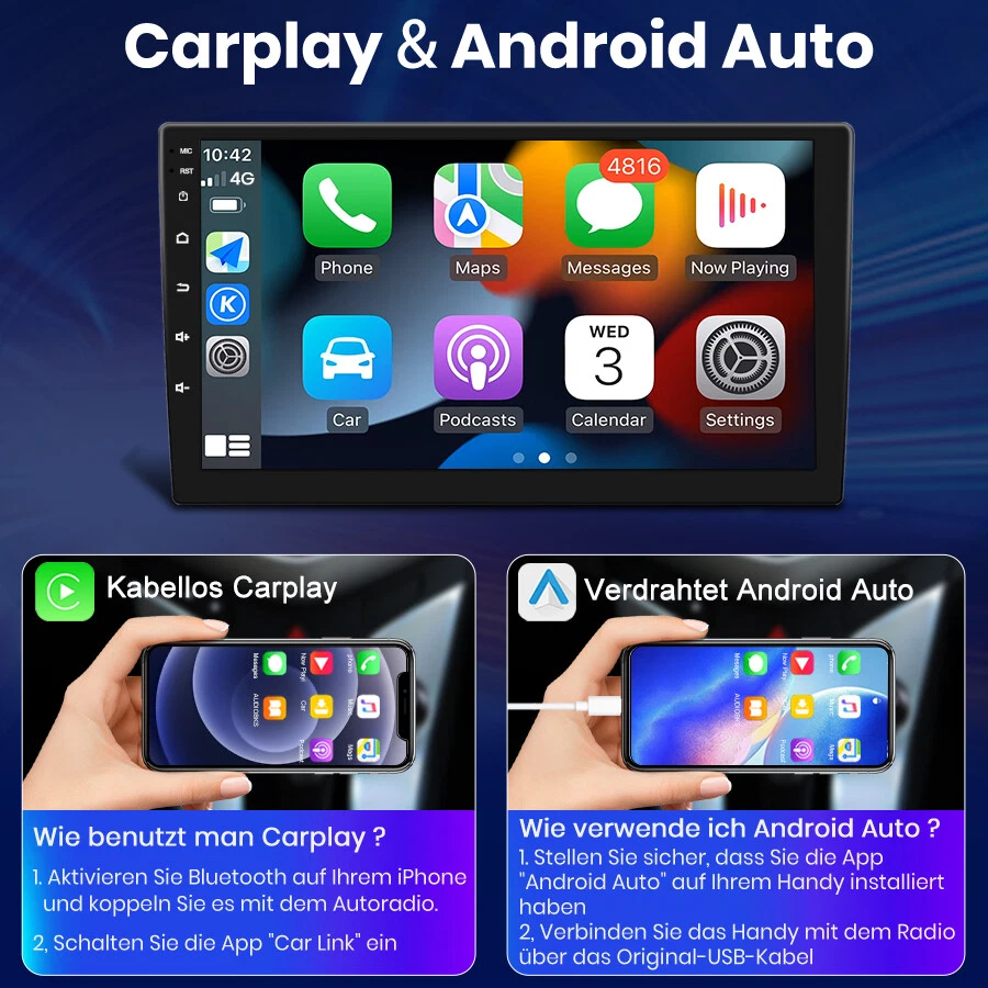 2G+32GB DAB+ Carplay Für BMW X3 E83 2004-2012 Android 13 GPS Navi RDS Bluetooth - Bild 4 von 4