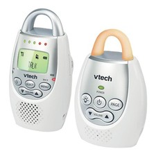 VTech DM221 Digital Audio Baby Monitor with One Parent Unit - White/Silver