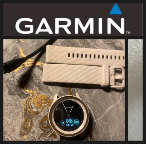 Garmin Vivomove Sport GPS Smartwatch New Showroom Model+Oem Cord & Band Tested ✅
