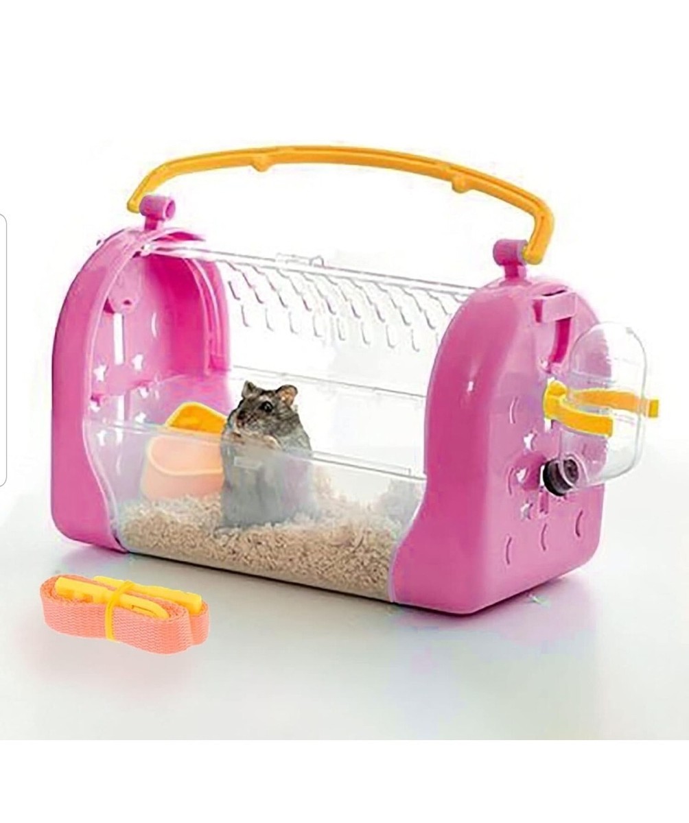 Portable Hamster Cage Carry Travel Cage for Dwarf Hamster with - Main Image