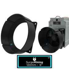 120mm to 6 inch Fan Duct Adapter Centered Exhaust Silencer Crypto Miner S9 L3