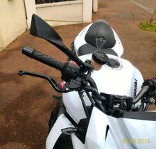 RETROVISEURS MIRRORS  ALUMINIUM NOIR HORNET Z650 Z900 Z1000