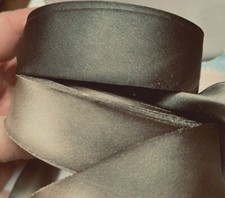 silk ribbon 1" bias hand dyed 1yd made in USA stone hedge