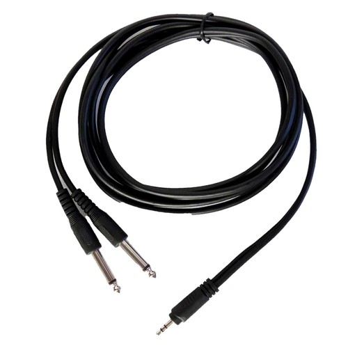 Cables de altavoz PA 2 piezas 8 pies 3,5 mm macho estéreo a doble 1/4" macho mono cables de audio - Imagen 15 de 15