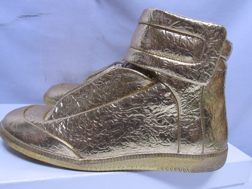 Maison Margiela Metallic Gold Cracked Future High EU41 US8 S37WS0262 - Picture 5 of 8