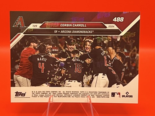 Corbin Carroll 2024 Topps Now #488 Blue Parallel 03/49 Walk-Off HR Diamondbacks - Bild 3 von 3