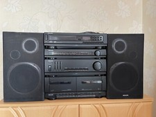 Philips Stereoanlage mit Doppelkassettendeck und CD-Player