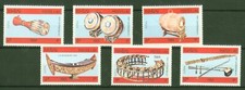 Laos 1984 - Strumenti Musicali - Flauto Xilofono Gong Tamburo a Barile Liuto - n. 718-23