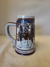 Anheuser Busch Budweiser Clydesdales Collector's Series 1989 Beer Stein Mug