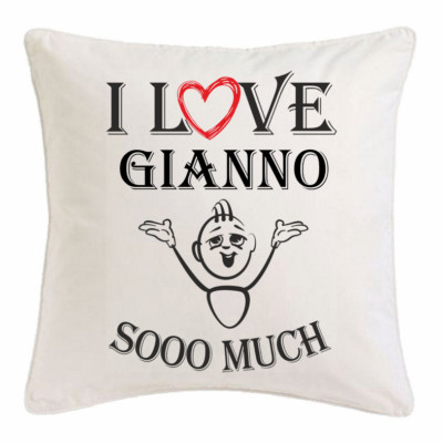 I Love Gianno KISSENBEZUG 40X40cm Ich Liebe Gianno Weiss 112156