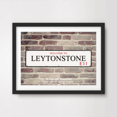 LEYTONSTONE E11 London Postleitzahlengebiet KUNSTDRUCK Poster A4 A3 A2 Borough Schild