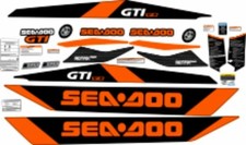 SEADOO GTI 130 2015 Graphics / Decal / Sticker Kit custom Orange