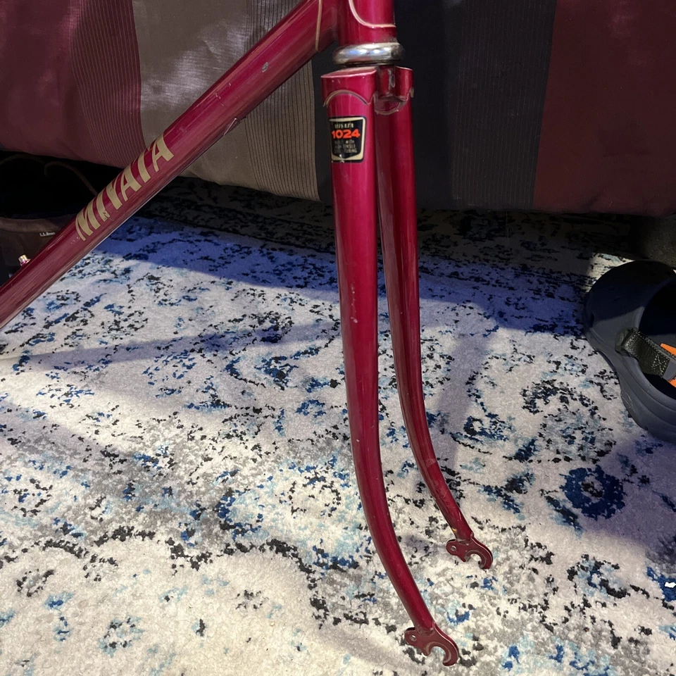 Cuadro de bicicleta de carretera Miyata 610 Six Ten con horquilla Japón 64 cm INSIGNIA DORADA RARA Foto 2 de 4